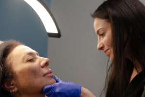 Injector during filler appointment