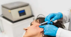 Facial biostimulators treatment for skin tightening and volume.