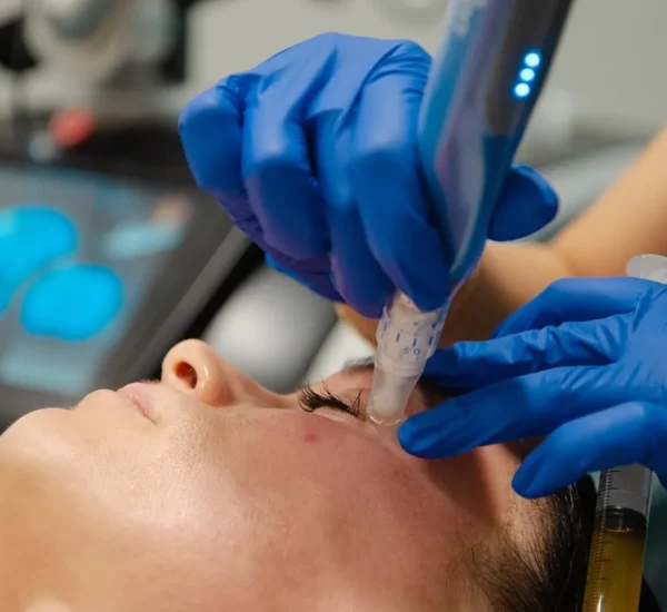 a person getting a facial treatment in Orlando